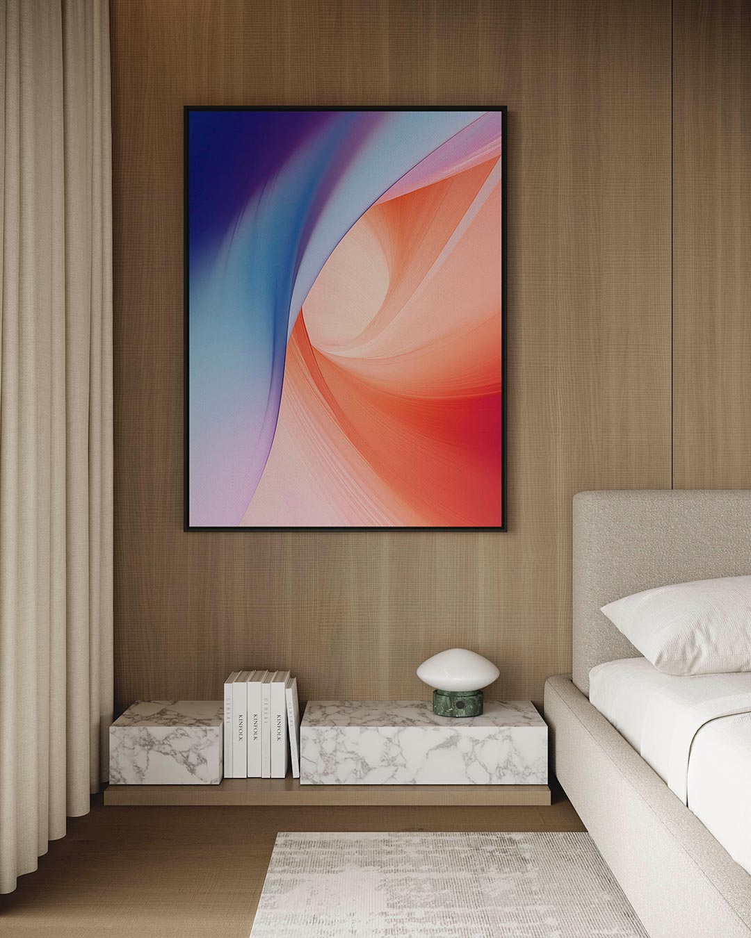 Vloeiende kleuren – Werk – kunstwerk op canvas, dibond of plexiglas