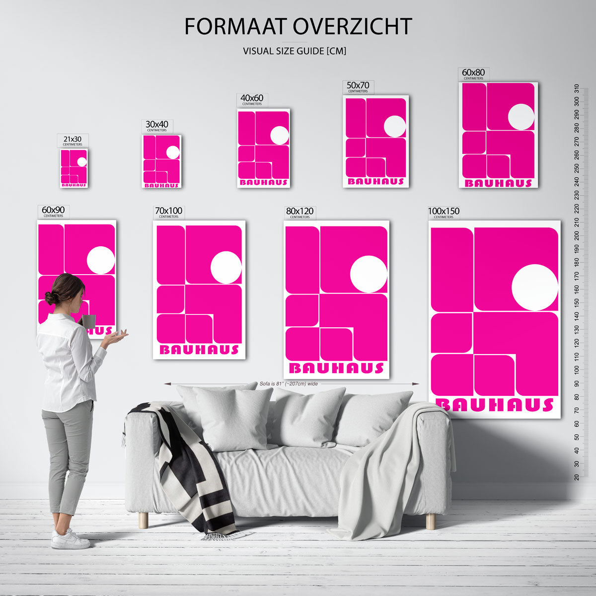 – geometrische poster in Bauhaus-stijl van WallArtistic