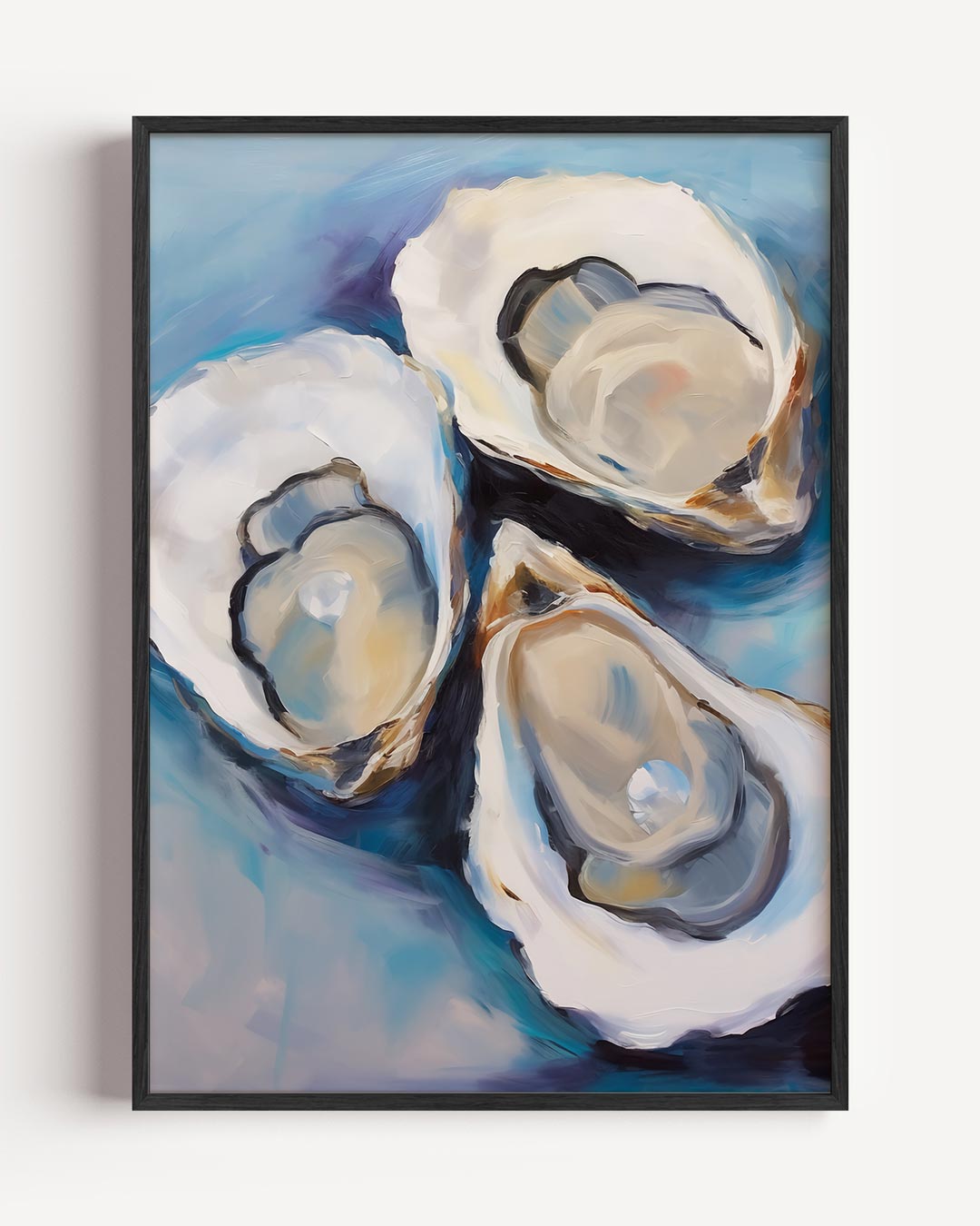 Elegante Oesterkunst – keuken portret poster als wanddecoratie