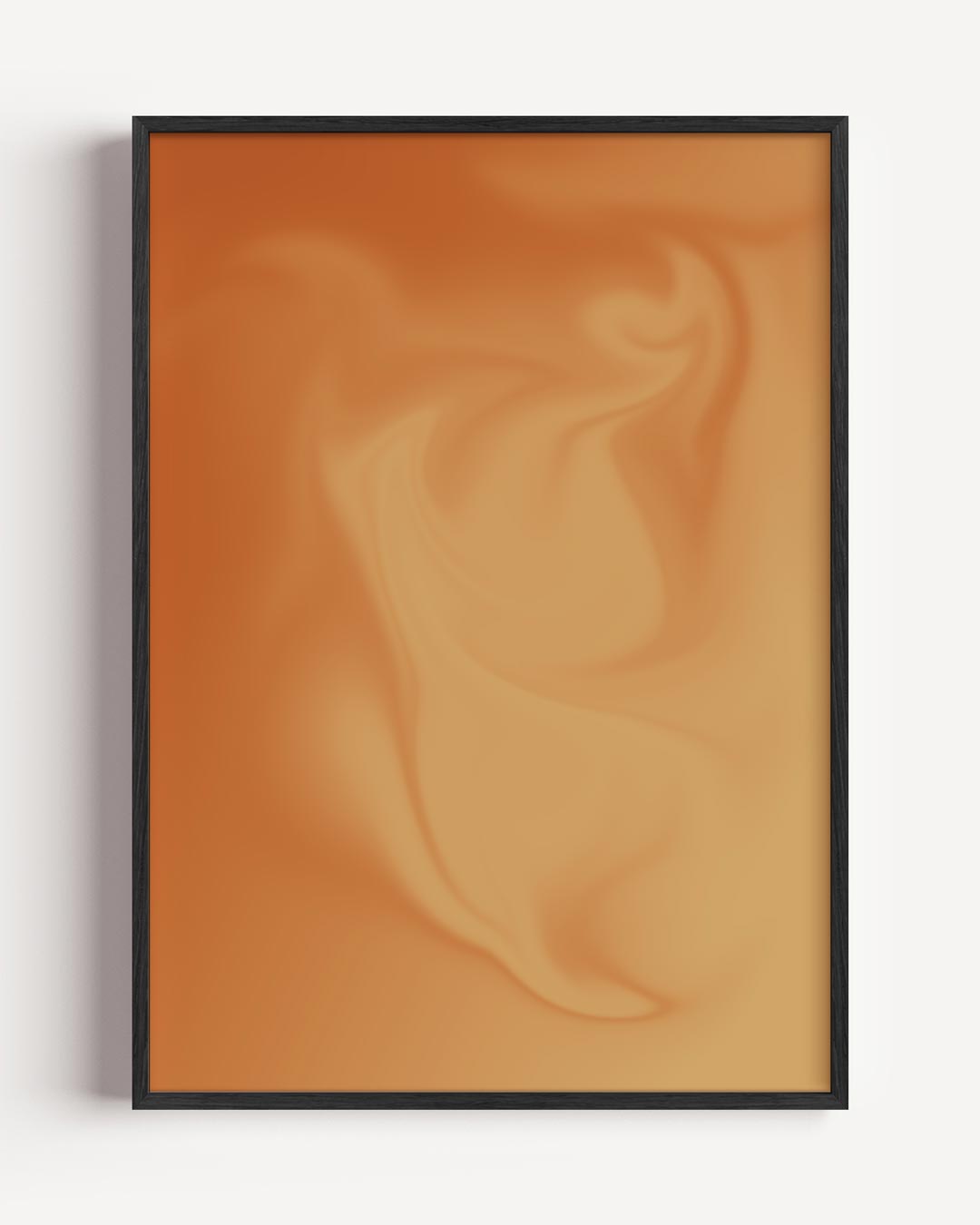 Warme Oranjewolk – kleurrijke abstracte portret poster als wanddecoratie