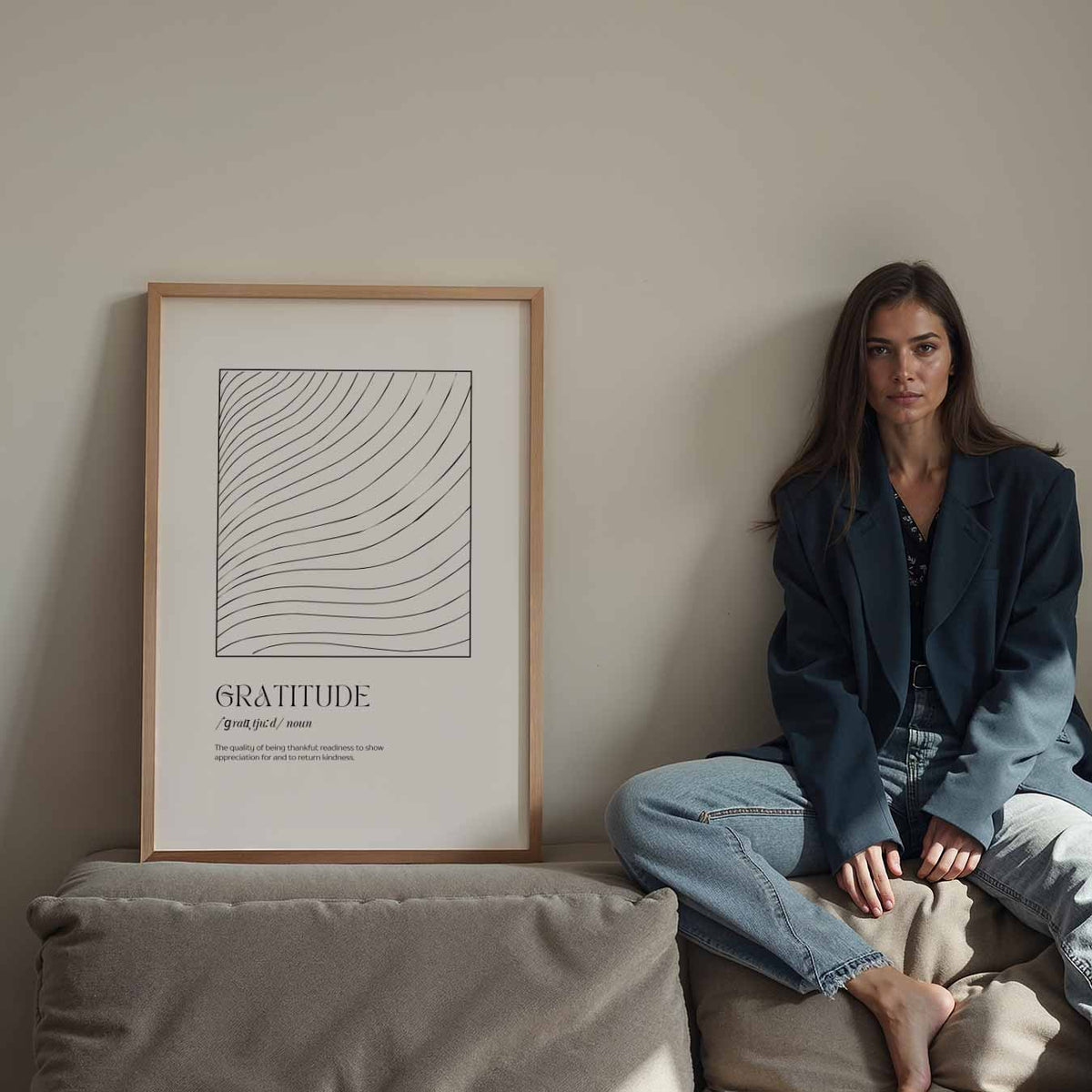 Stijlvolle Dankbaarheid – Streetart wandkunst als portret poster