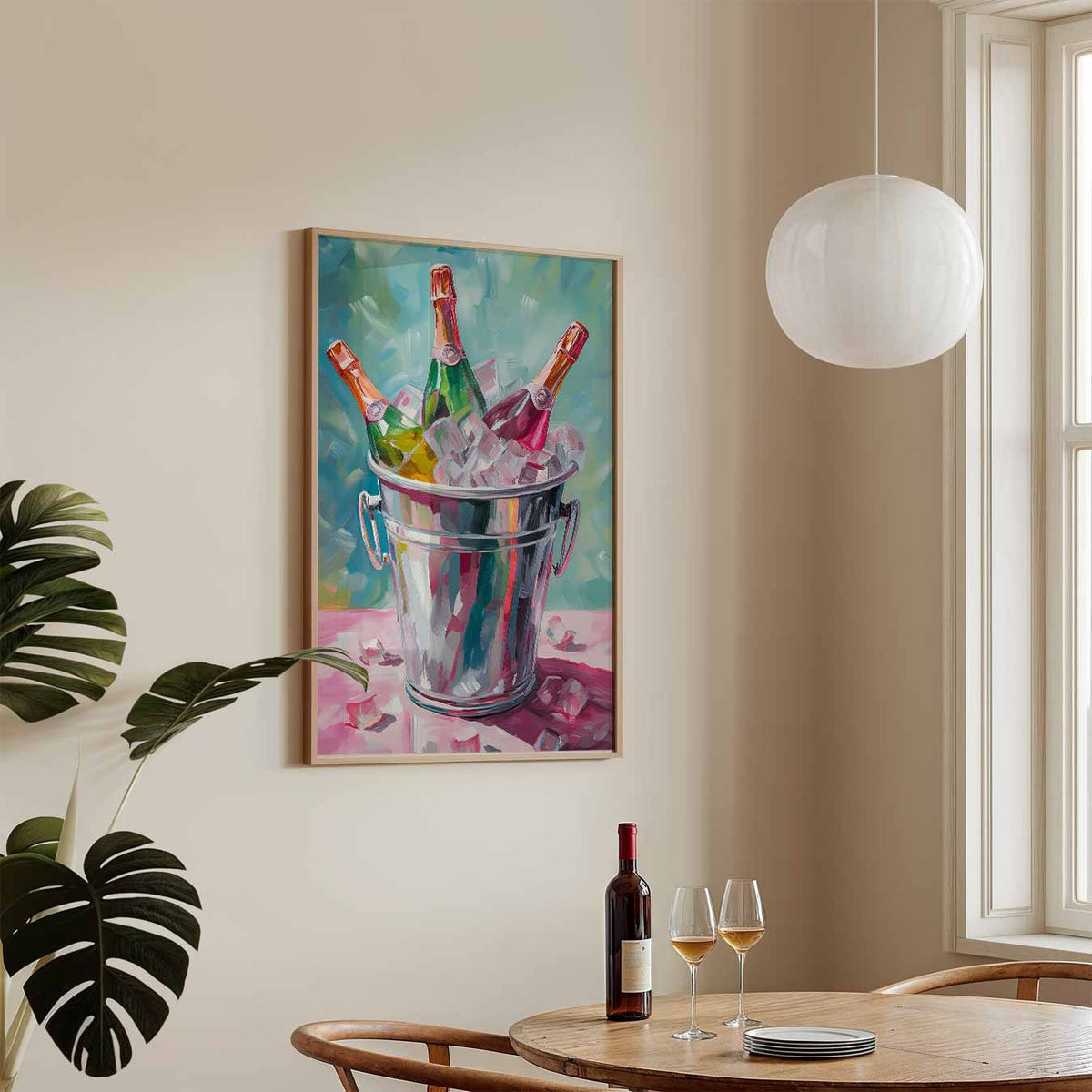 Feestelijke Champagne – keukenposter in staand formaat