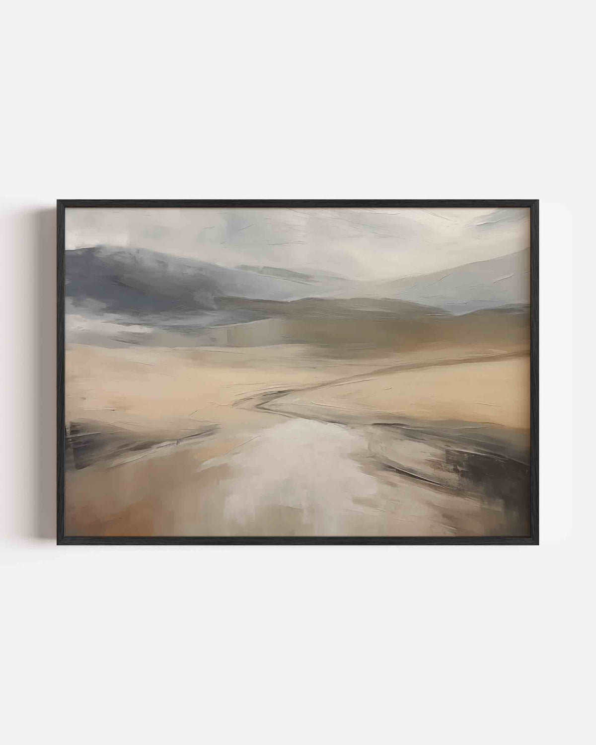 Landschap met zachte tinten – kleurrijke abstracte landscape poster als wanddecoratie