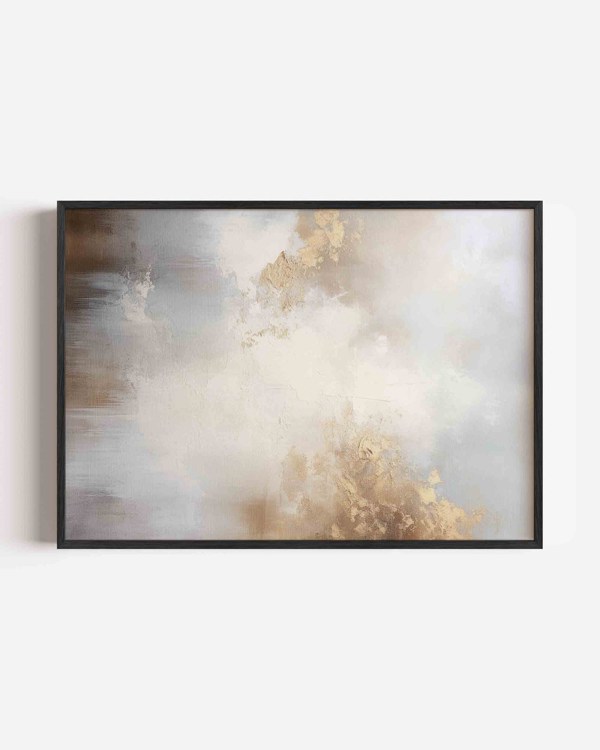 Abstracte beige en grijze – abstracte landscape poster als wanddecoratie