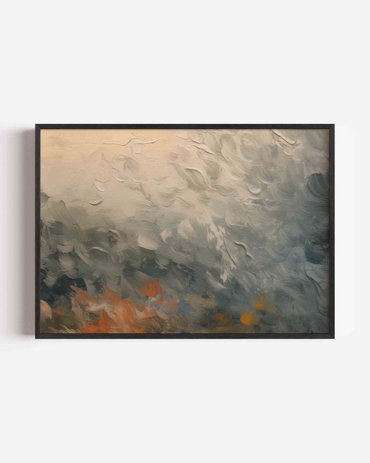 Abstracte wolken en golven – kleurrijke abstracte landscape poster als wanddecoratie