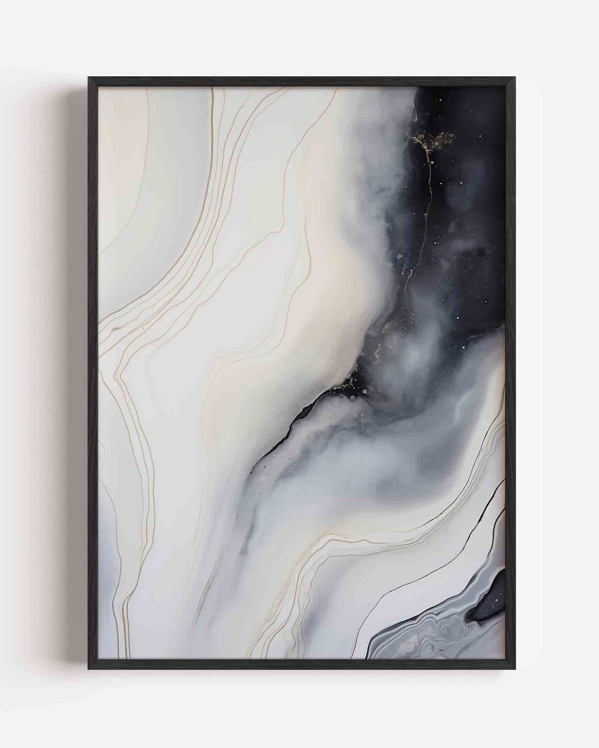 Abstracte lijnen en golven – zacht abstracte portret poster als wanddecoratie