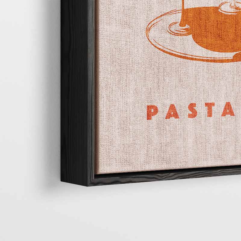 Wijn en Pasta Illustratie – plexiglas wanddecoratie in portret formaat