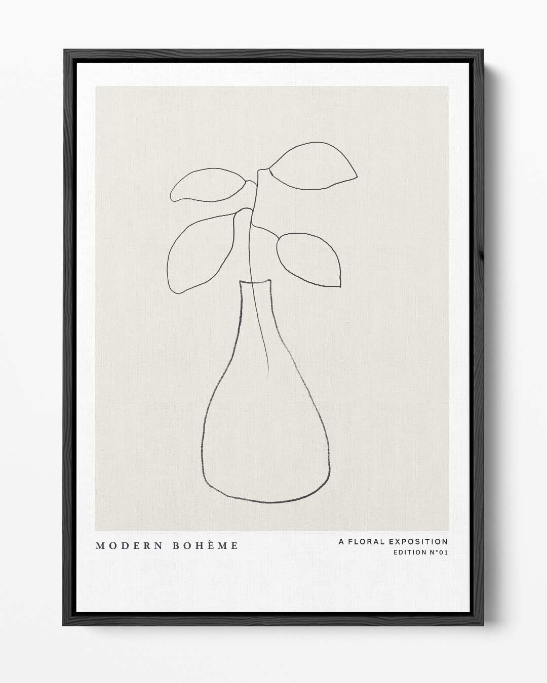 Moderne Boho Bloemenlijn – portret kunstwerk als wanddecoratie