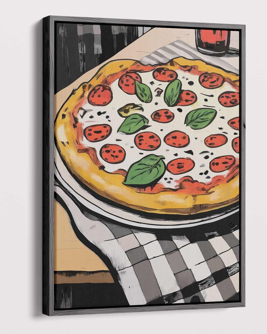 Pizza Delight Kunstwerk – modern portret kunstwerk van WallArtistic
