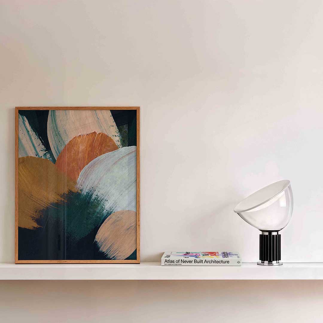 Abstracte penseelstreken – schilderkunst als moderne portret poster