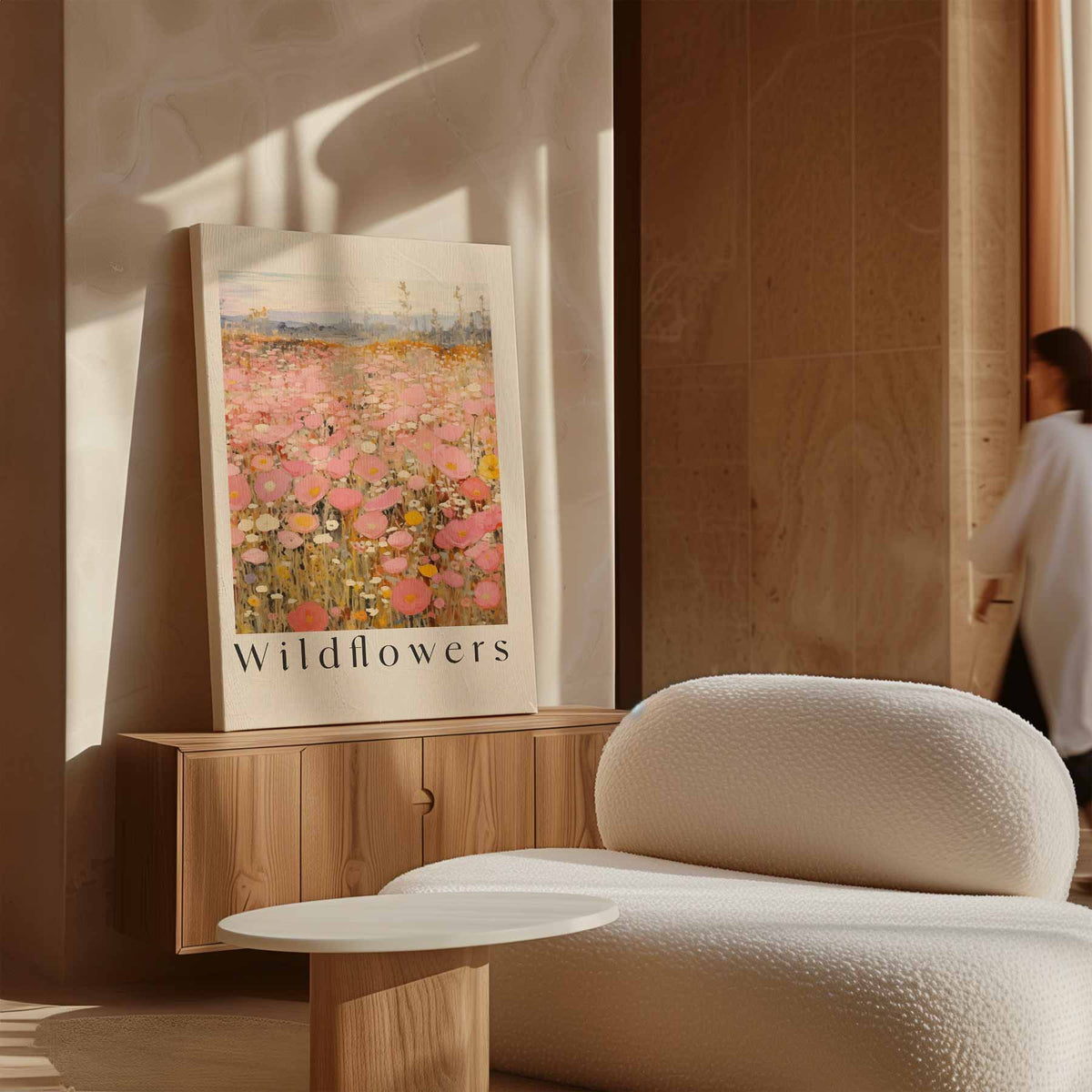 Velden vol Wilde Bloemen – modern portret kunstwerk van WallArtistic