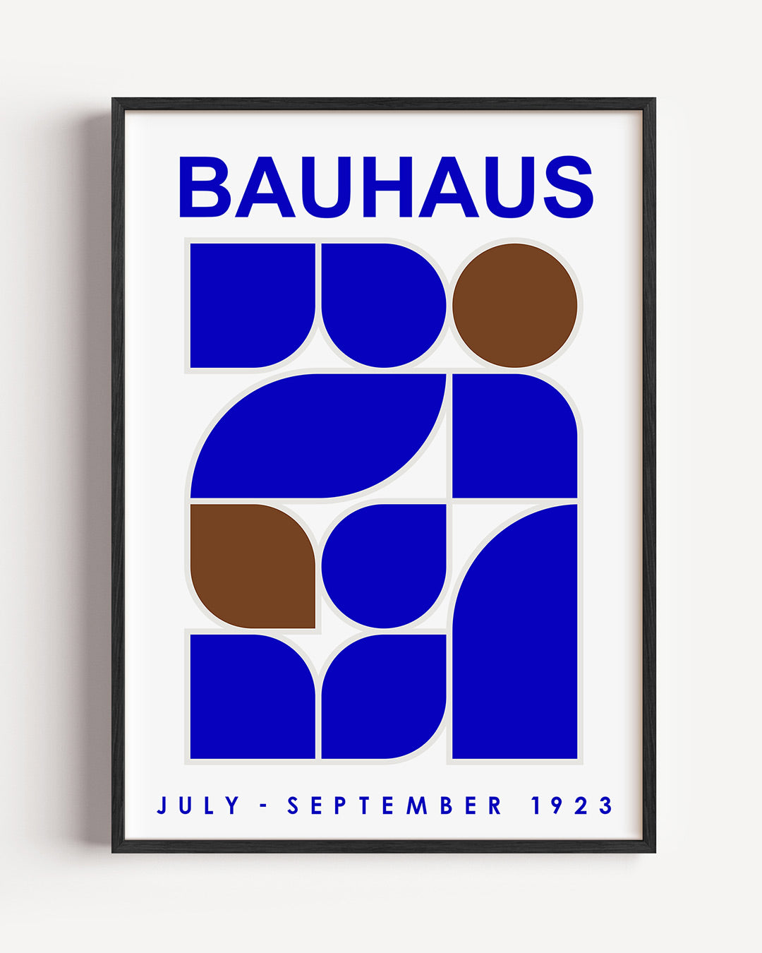 Vorm en kleur – staande Bauhaus poster als wanddecoratie