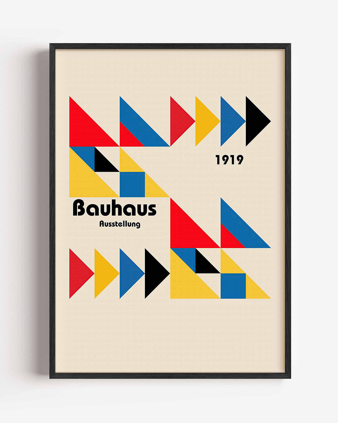 Vorm en kleur – staande Bauhaus poster als wanddecoratie