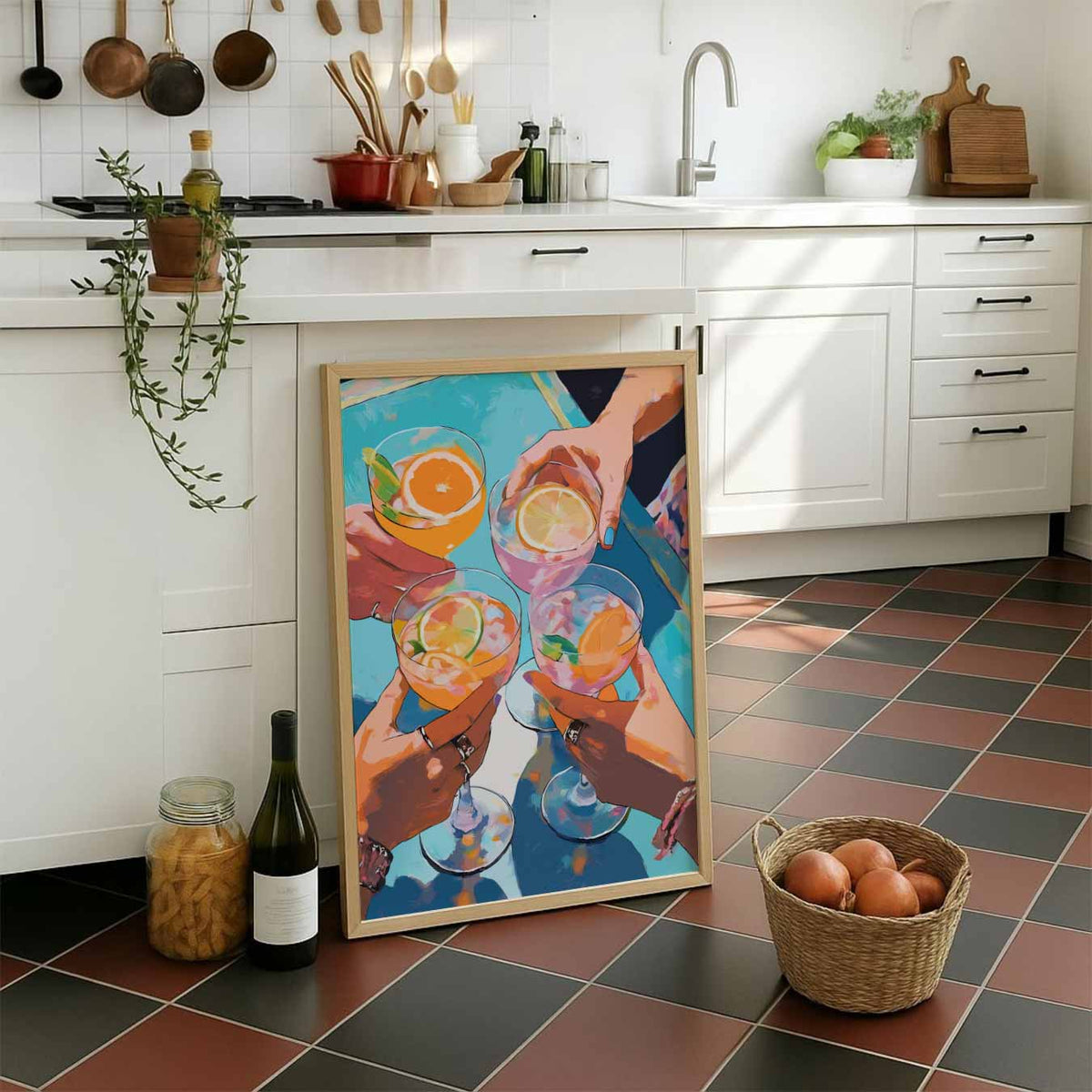 Vrolijke Zomerdrankjes – staande muurposter voor keuken of eethoek
