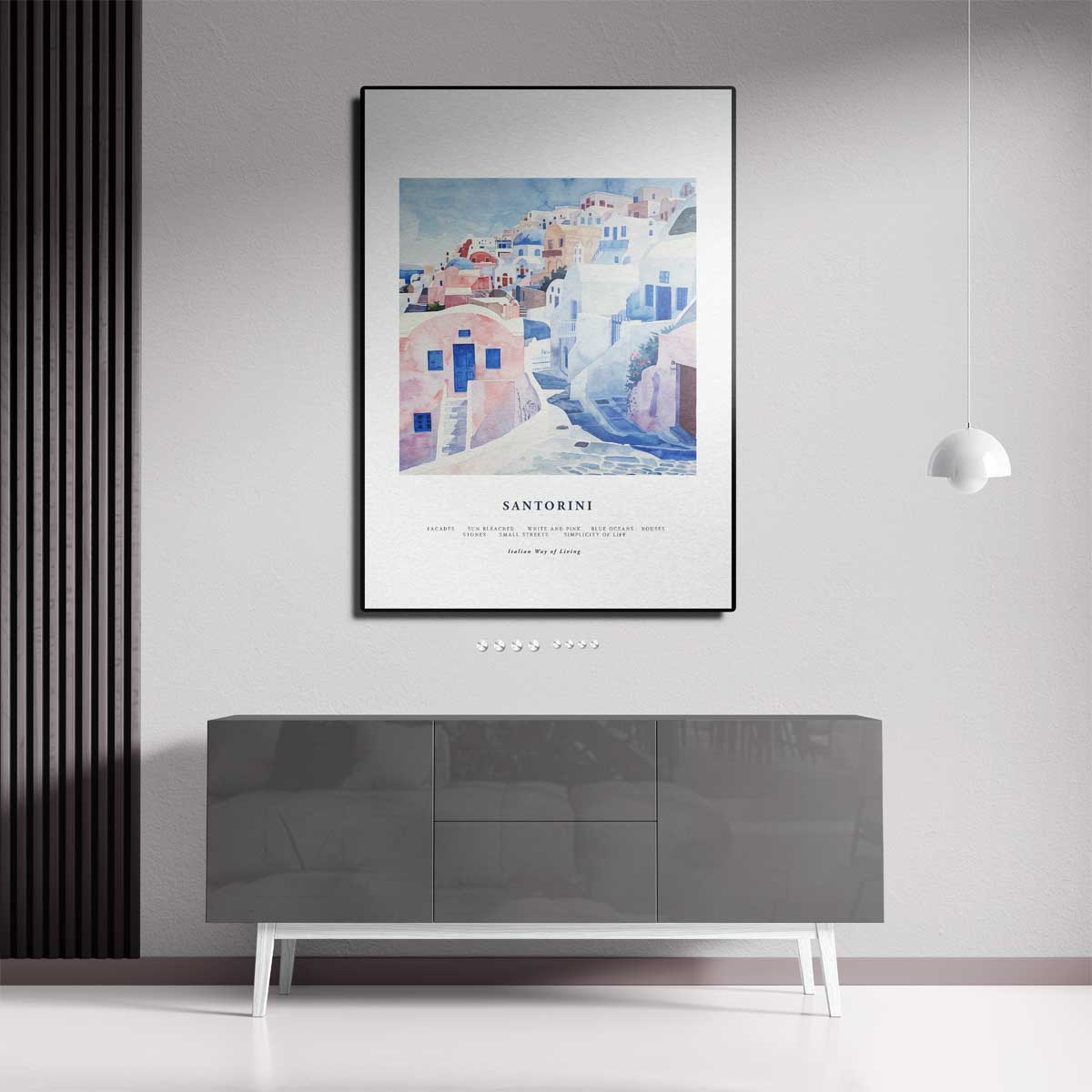 Santorini Dromen – staand kunstwerk voor modern interieur