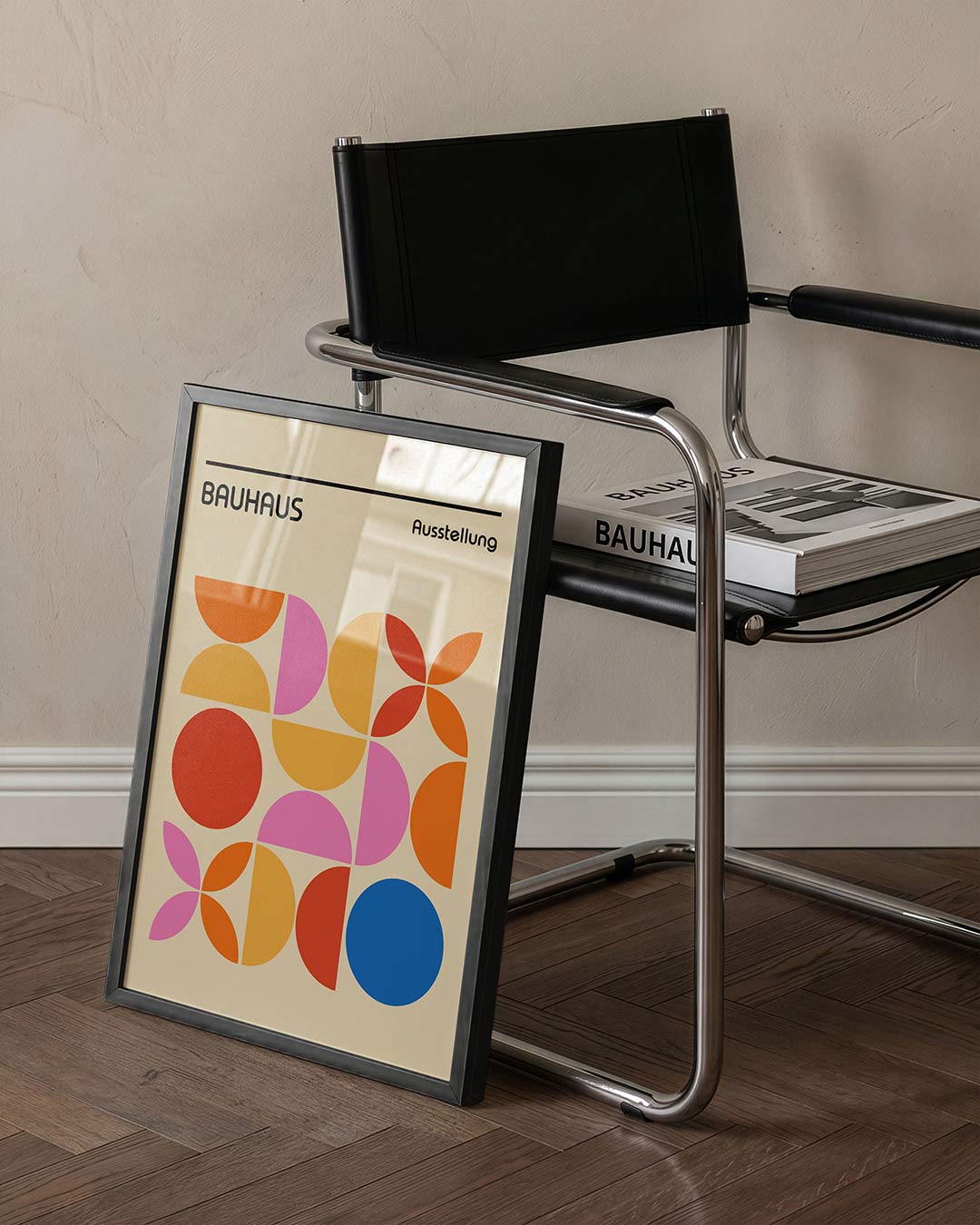 Vorm en kleur – staande Bauhaus poster voor aan de muur