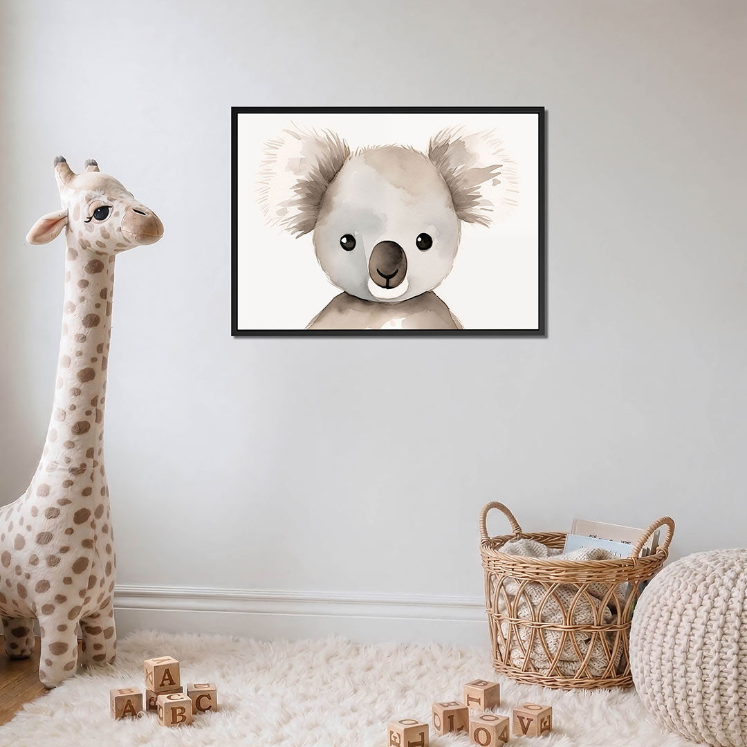 Koala portret – detail van het kunstwerk