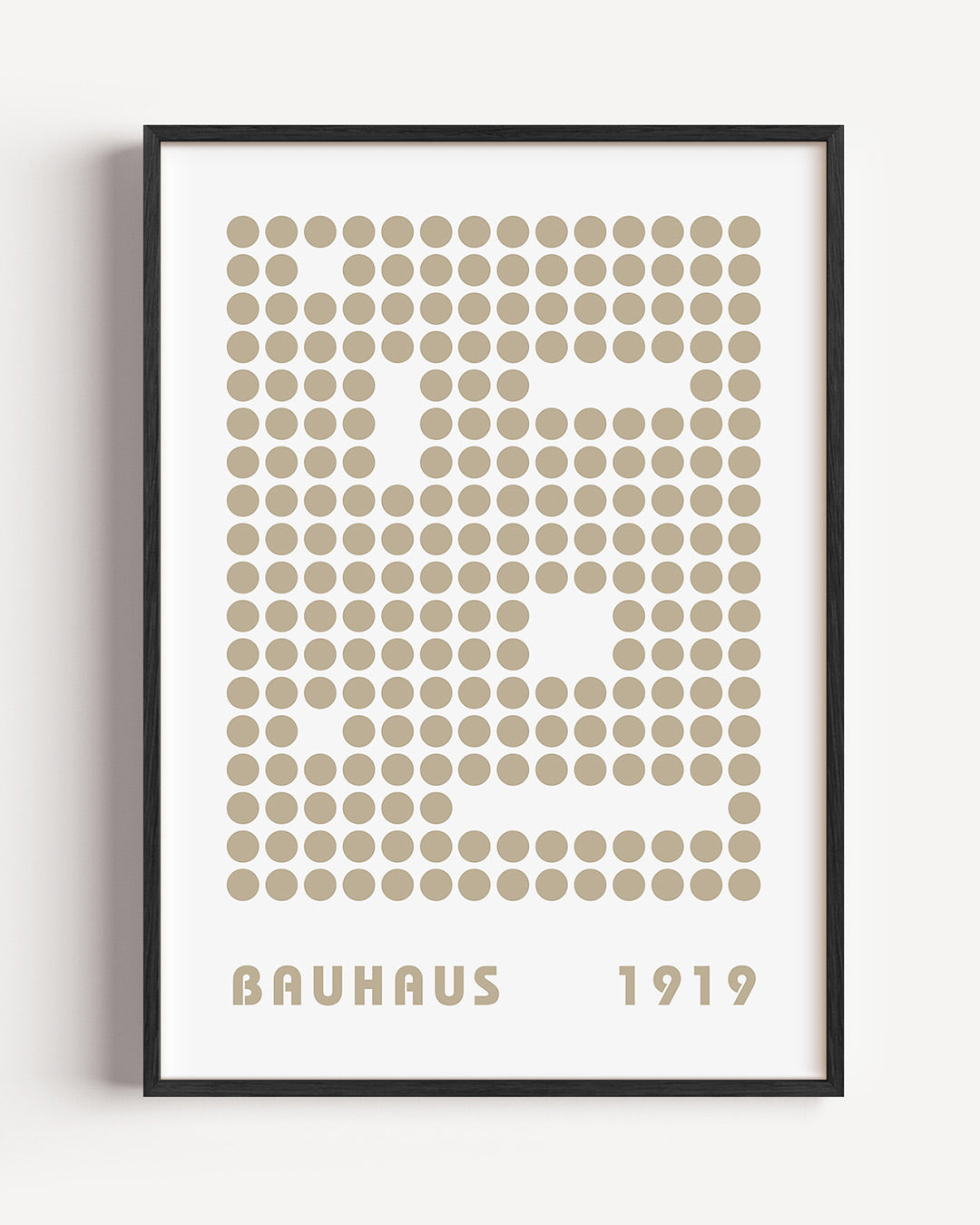 Cirkelpatroon – staande Bauhaus poster als wanddecoratie