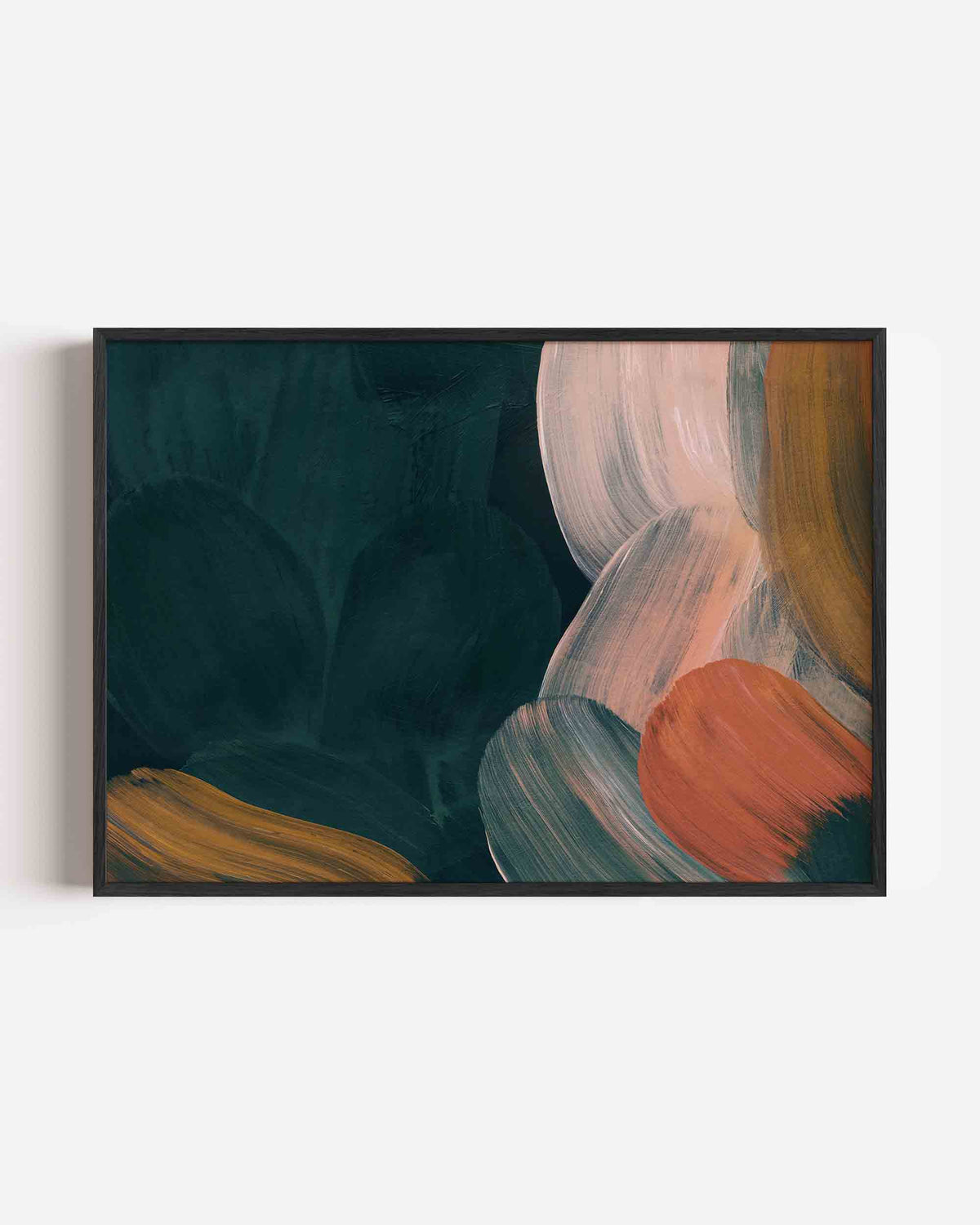 Abstracte penseelstreken – schilderkunst landscape poster als wanddecoratie