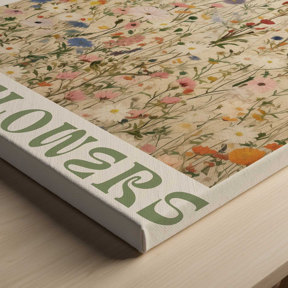 Wilde Bloemen Velden Kunstprint – canvas kunstwerk als wanddecoratie