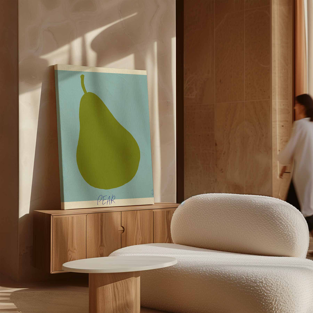 Moderne Peer Illustratie – staand kunstwerk voor modern interieur