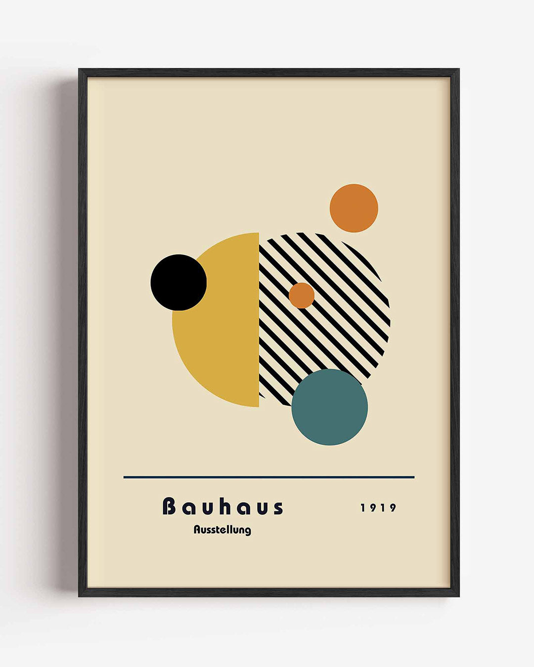 Vormen en vlakkenspel – staande Bauhaus poster als wanddecoratie