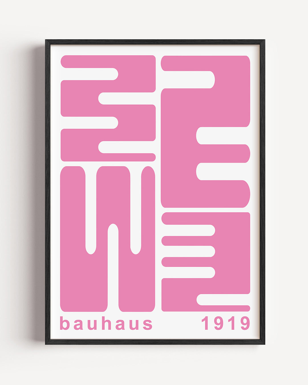 Vorm en lijnen – staande Bauhaus poster als wanddecoratie