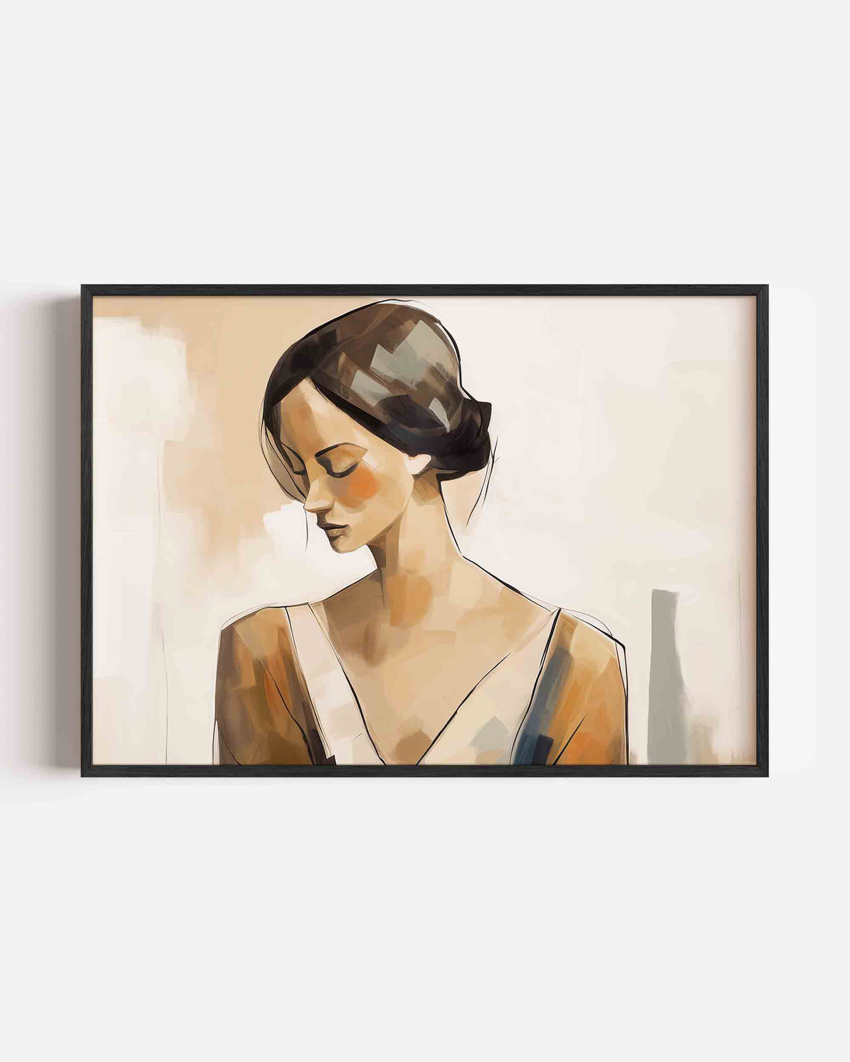 Vrouwelijk silhouet – vrouwelijk portret als landscape poster
