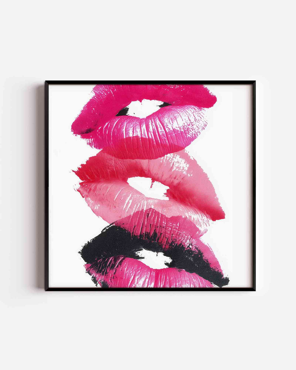 Lippenafdrukken – Pop Art vierkante poster als wanddecoratie