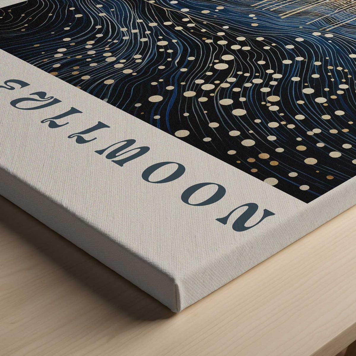 Blame It on the Full Moon – canvas kunstwerk als wanddecoratie