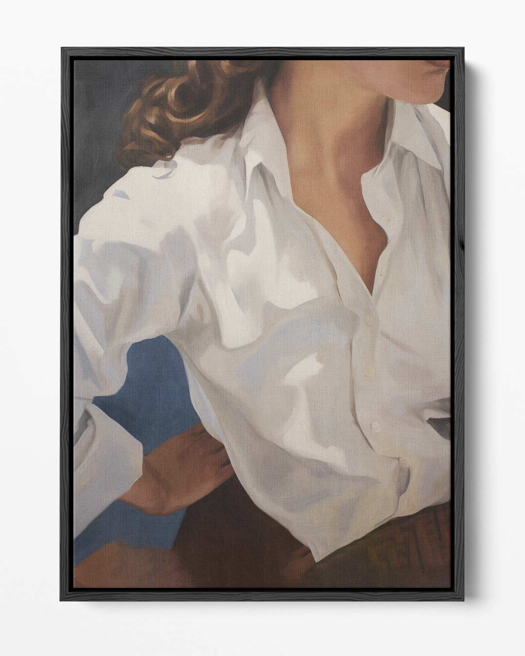 Casual Elegantie – portret kunstwerk als wanddecoratie