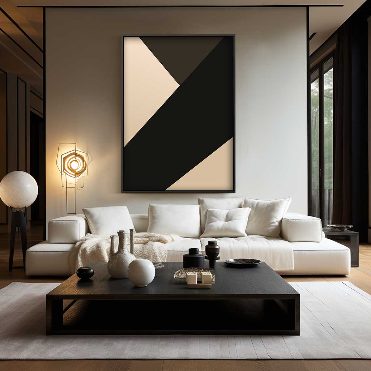 Gedurfde Abstracte Compositie – modern portret kunstwerk van WallArtistic