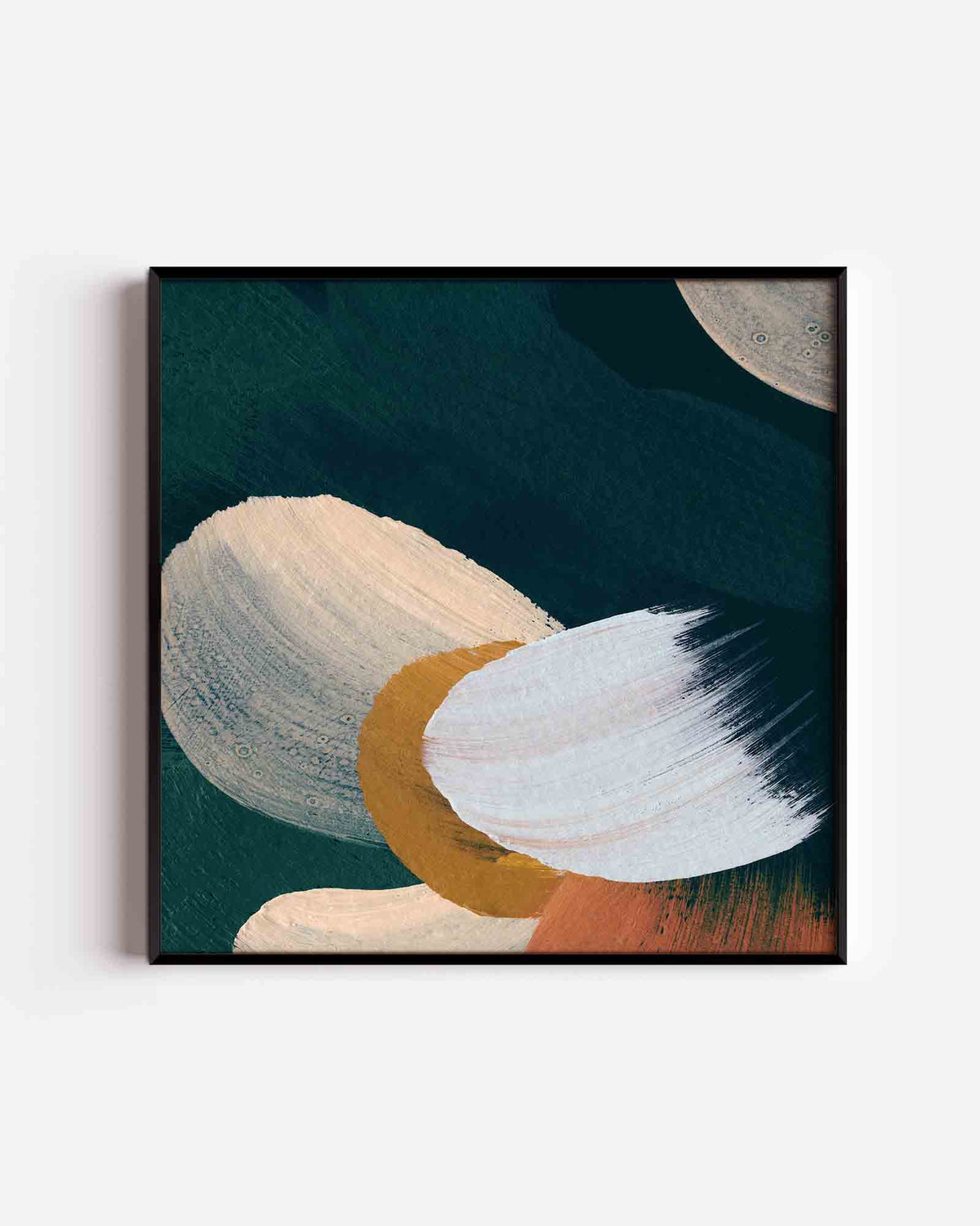 Abstracte penseelstreken – schilderkunst vierkante poster als wanddecoratie