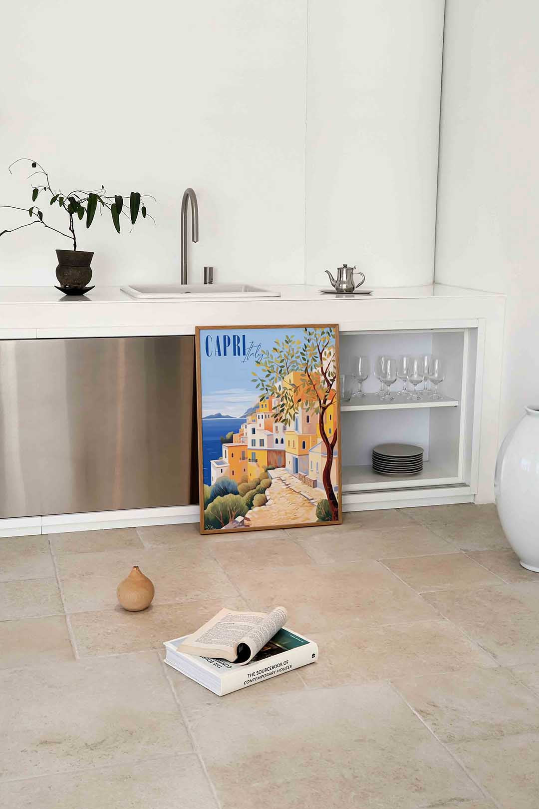 Capri italy – culinaire wandkunst als portret poster