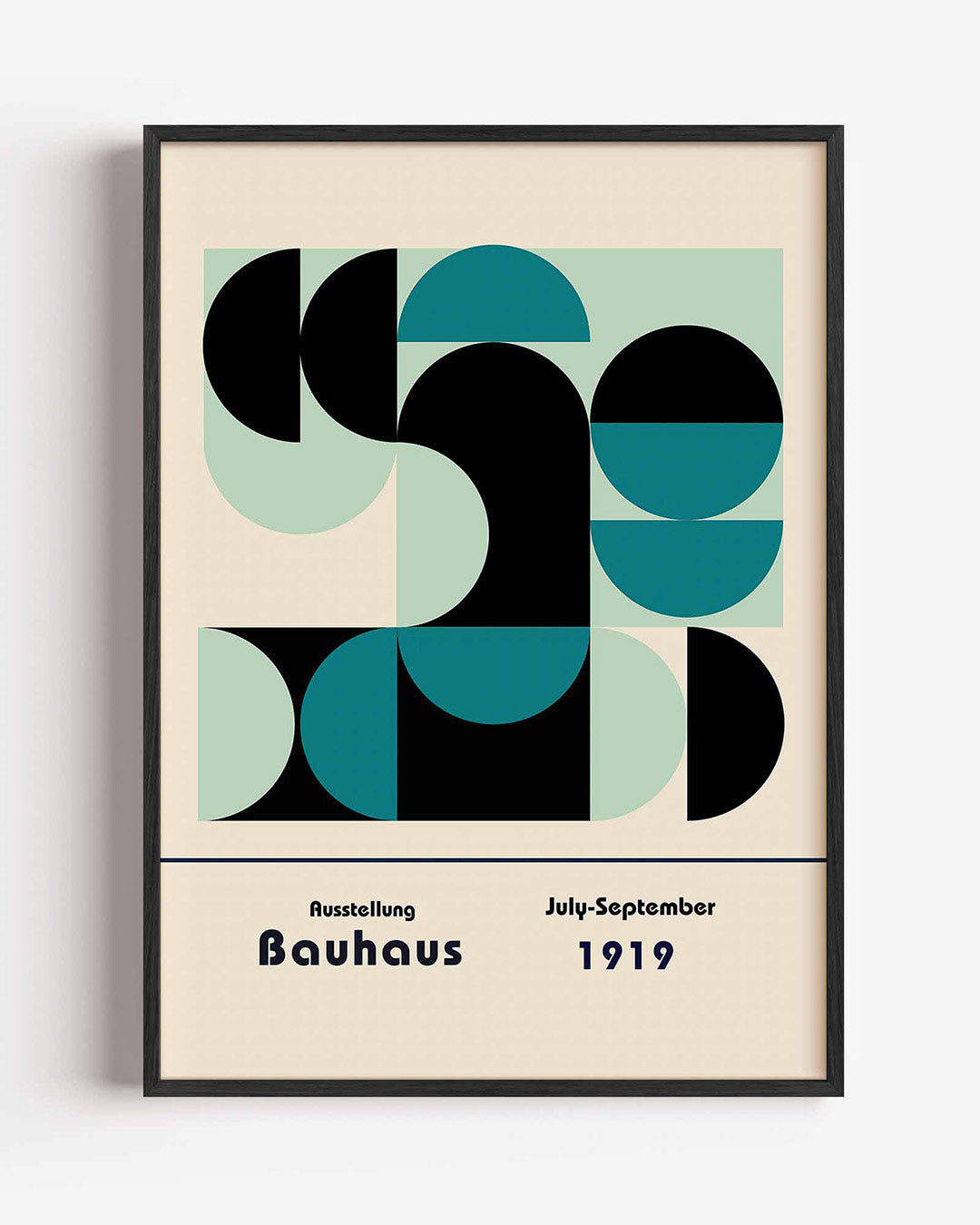Vorm en kleurvlakken – staande Bauhaus poster als wanddecoratie