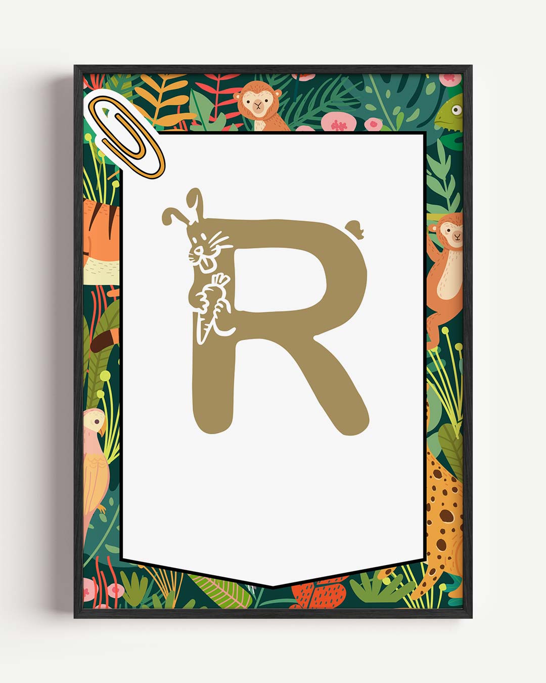 Jungle Alfabet – kids portret poster als wanddecoratie