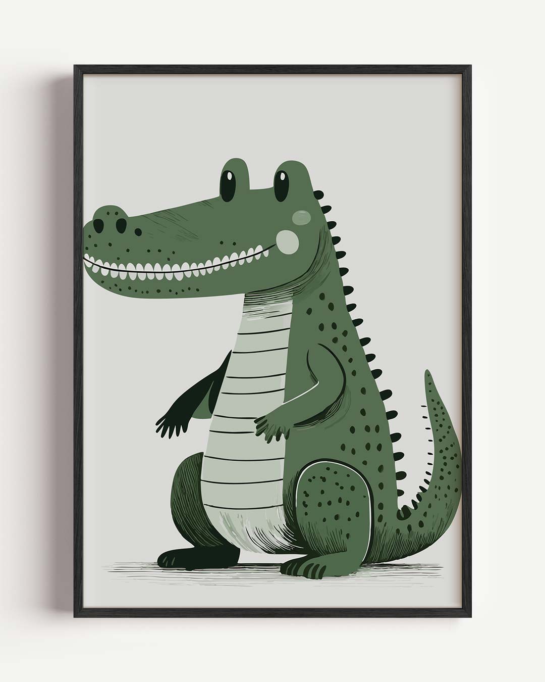 Speelse Krokodil Kinderkamer – kids portret poster als wanddecoratie