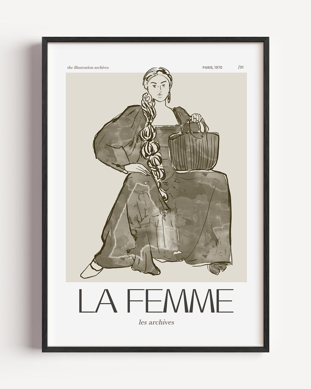 Vintage Modeposter La Femme – vrouwelijk portret poster als wanddecoratie