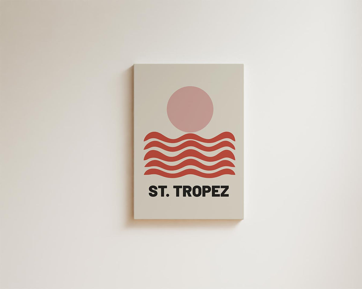 Zonnige St. Tropez – modern portret kunstwerk van WallArtistic