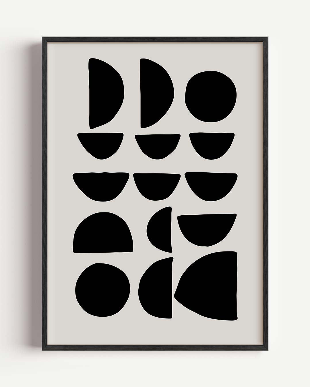 Minimalistische Geometrische Kunstposter – kleurrijke abstracte portret poster als wanddecoratie