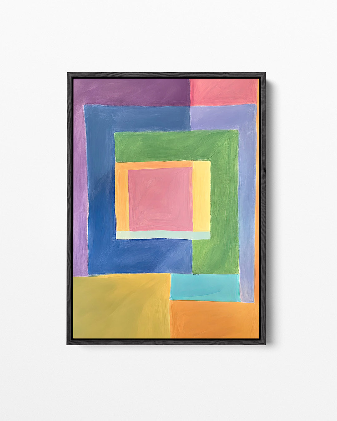 Kleurrijke geometrie – staand wanddecoratie kunstwerk