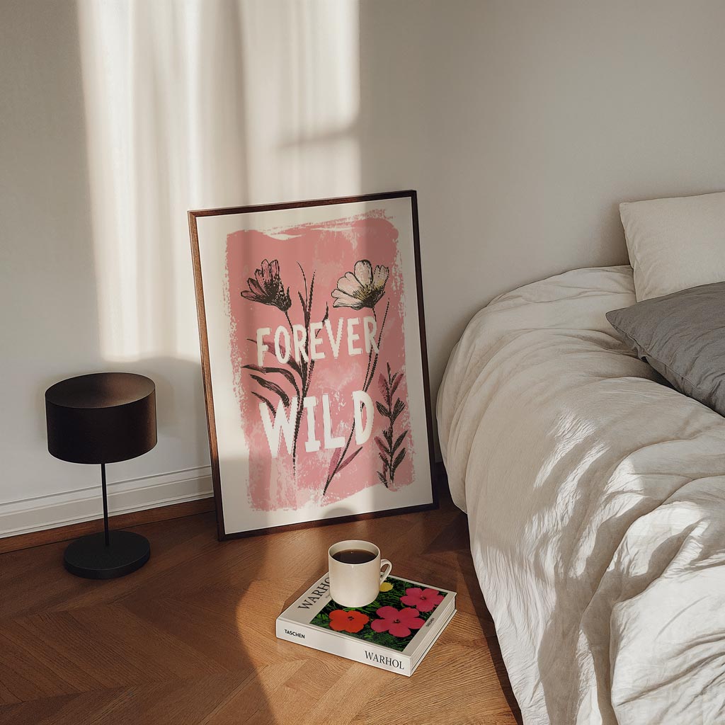 Forever Wild Bloemenposter – kinderposter in staand formaat