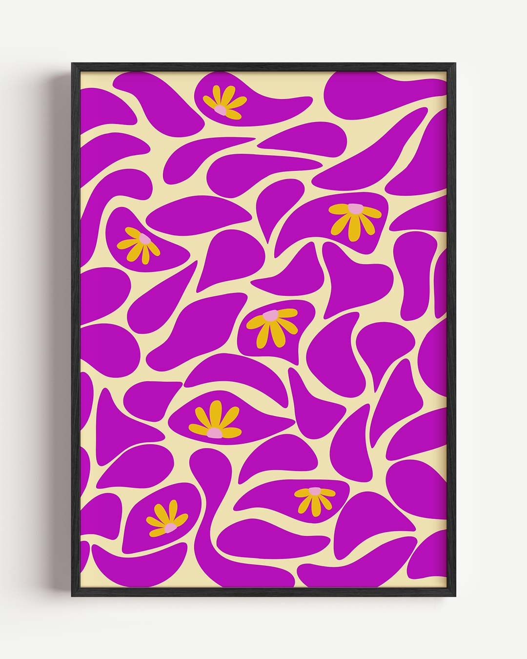 Bloemendroom Abstracte Kunst – bloemen portret poster als wanddecoratie