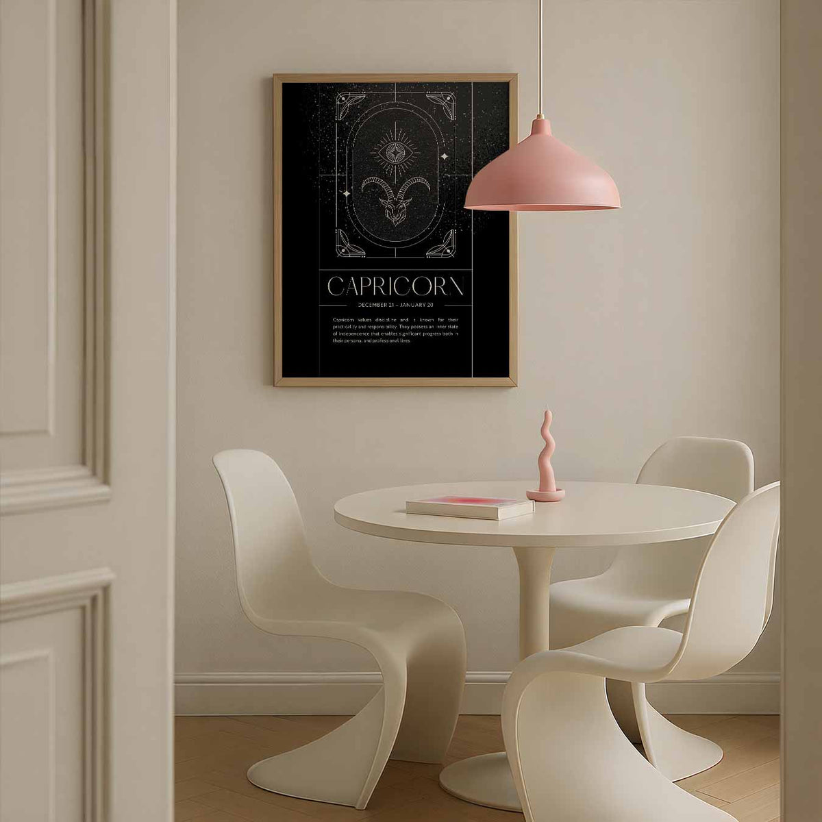 Mystieke Steenbok Inspiratieposter – staande mindful wanddecoratie van WallArtistic