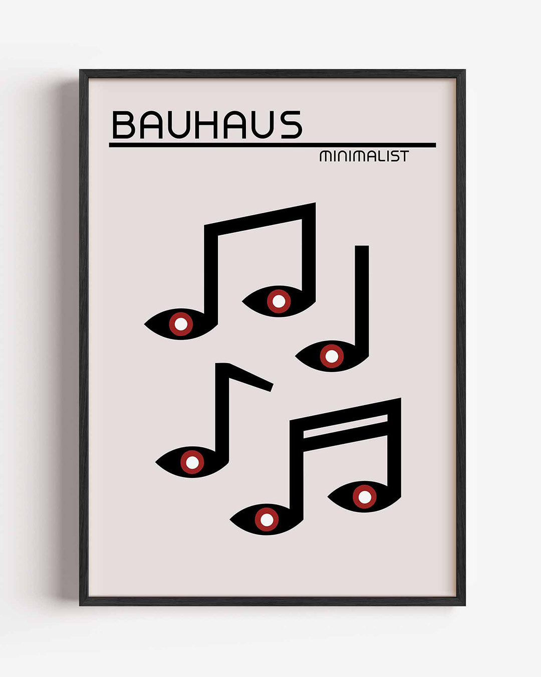 Vorm en lijnenspel – staande Bauhaus poster als wanddecoratie