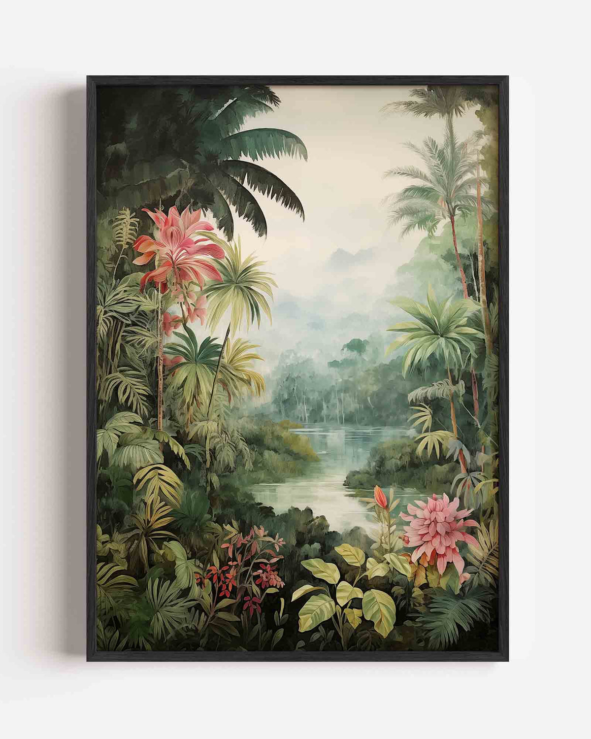 Tropisch landschap – jungle portret poster als wanddecoratie