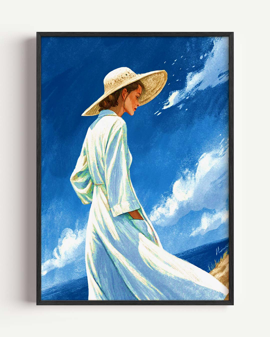 Zomerse Elegantie – zomer portret poster als wanddecoratie