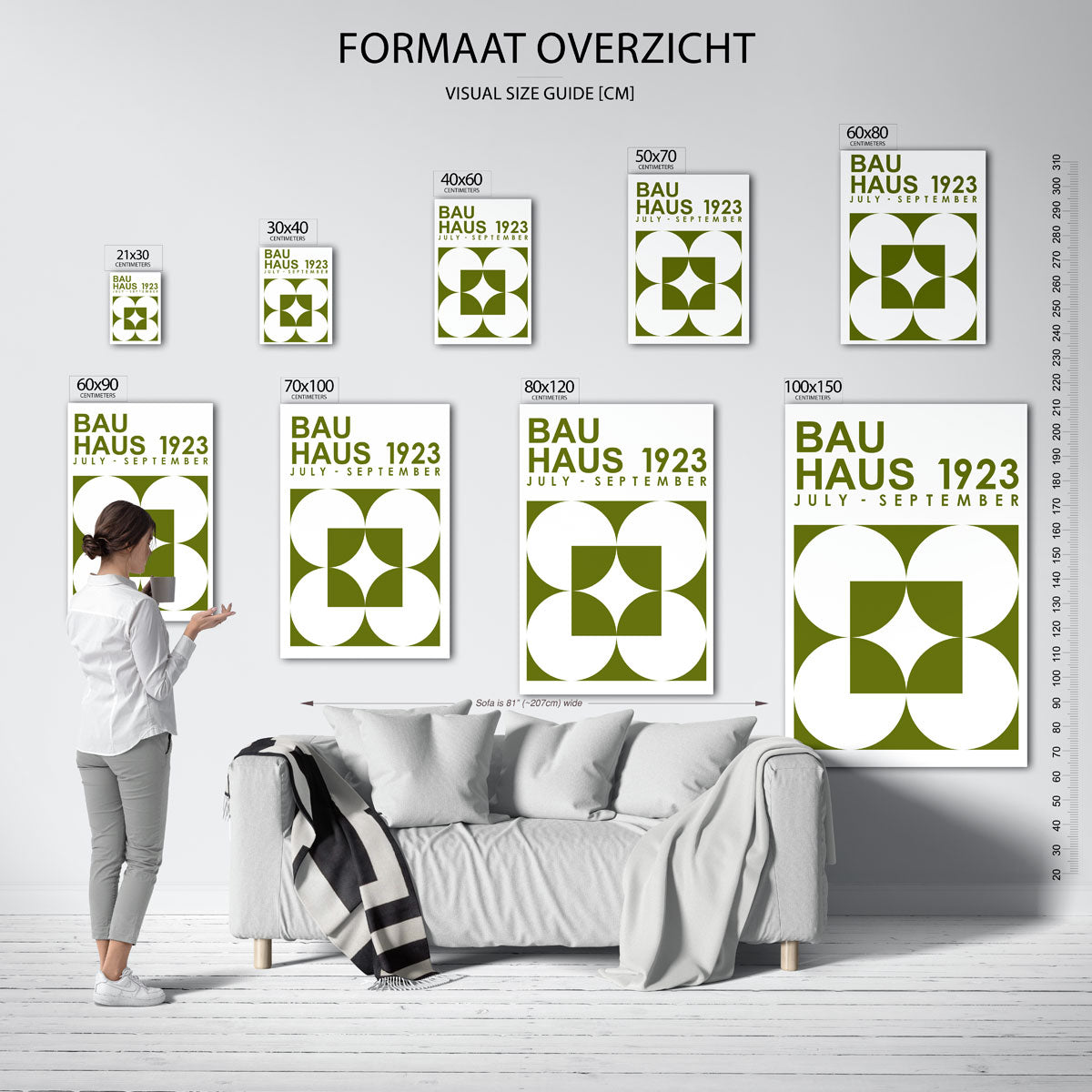 Vormen en vlakken – Bauhaus poster als moderne geometrische wanddecoratie