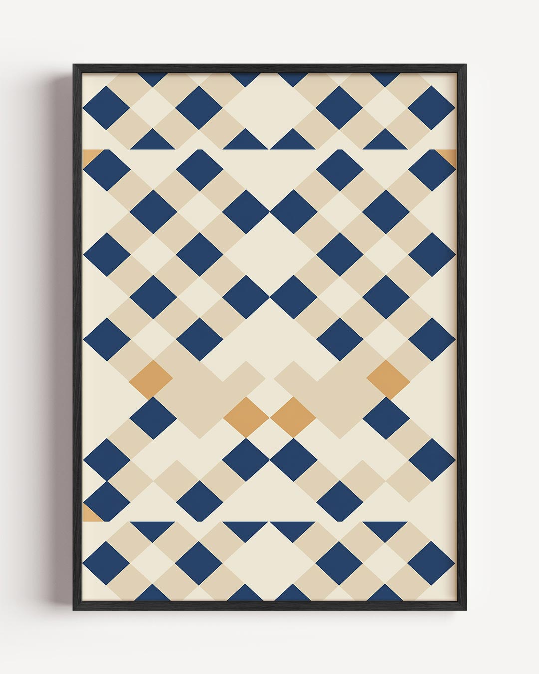 Moderne Retro Stijl – abstracte portret poster als wanddecoratie