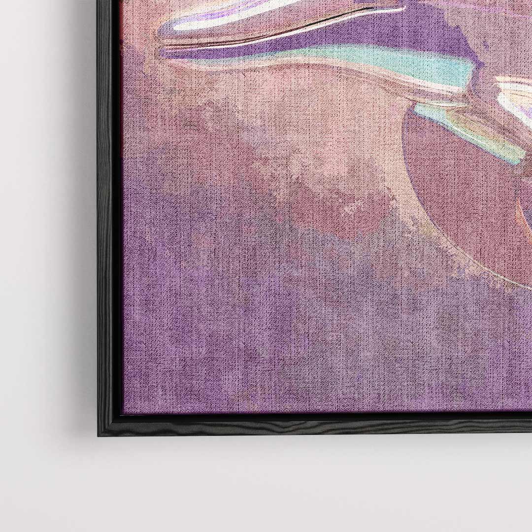 Dromerige Dolfijn Kunstwerk – plexiglas wanddecoratie in portret formaat